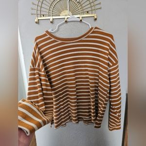 Striped Drop-Sleeve Top